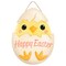 Cute Chick 12" Wooden Door Hanger Sign "Happy Easter" For Wreath Accent Crafts and Decorations